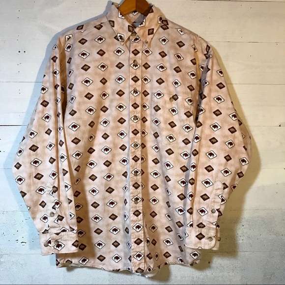 Panhandle Slim Other - Panhandle Slim Western Buffalo Print Button Down